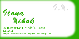 ilona mihok business card